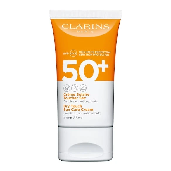 Clarins Crème Solaire Toucher Sec - Visage UVA/UVB 50+ Antioxydante 2 Clarins Crème Solaire Toucher Sec - Visage UVA/UVB 50+ Antioxydante