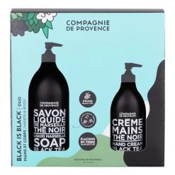 La Compagnie De Provence Duo Black Is Black - Coffret Soin Mains Et Corps Thé Noir