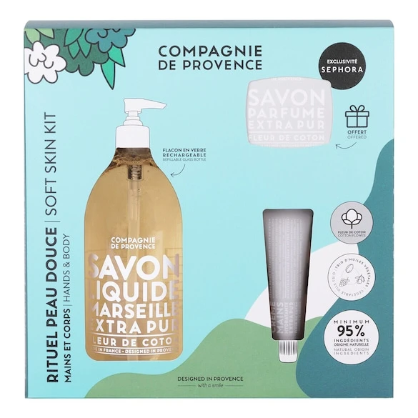 La Compagnie De Provence Rituel Peau Douce - Coffret Soin Mains Et Corps Fleur De Coton 3 La Compagnie De Provence Rituel Peau Douce - Coffret Soin Mains Et Corps Fleur De Coton