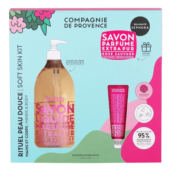 La Compagnie De Provence Rituel Peau Douce - Coffret Soin Mains Et Corps Rose Sauvage 3 La Compagnie De Provence Rituel Peau Douce - Coffret Soin Mains Et Corps Rose Sauvage