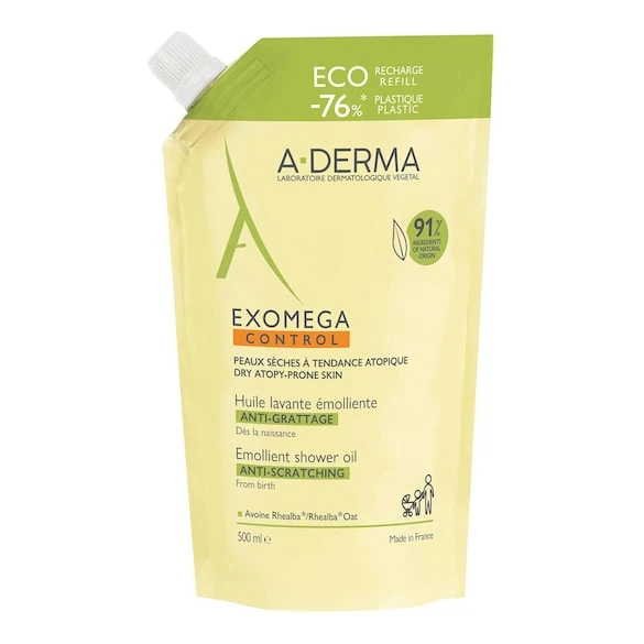 A Derma Exomega - Huile Lavante Emolliente Anti-Grattage Eco Recharge 3 A Derma Exomega - Huile Lavante Emolliente Anti-Grattage Eco Recharge