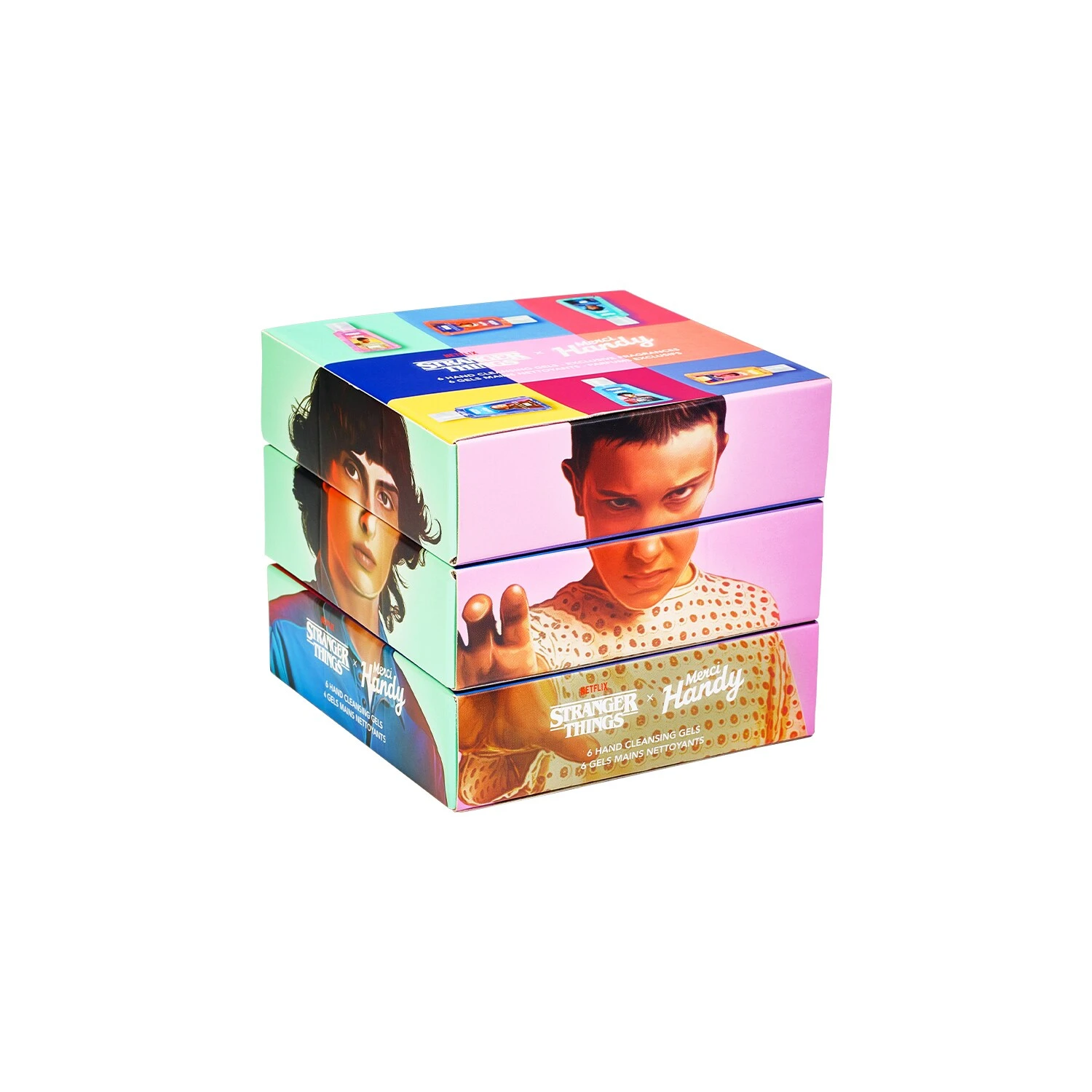 Merci Handy Stranger Things Kit Cube - Coffret Gels Mains Nettoyant 4 Merci Handy Stranger Things Kit Cube - Coffret Gels Mains Nettoyant – Image 2