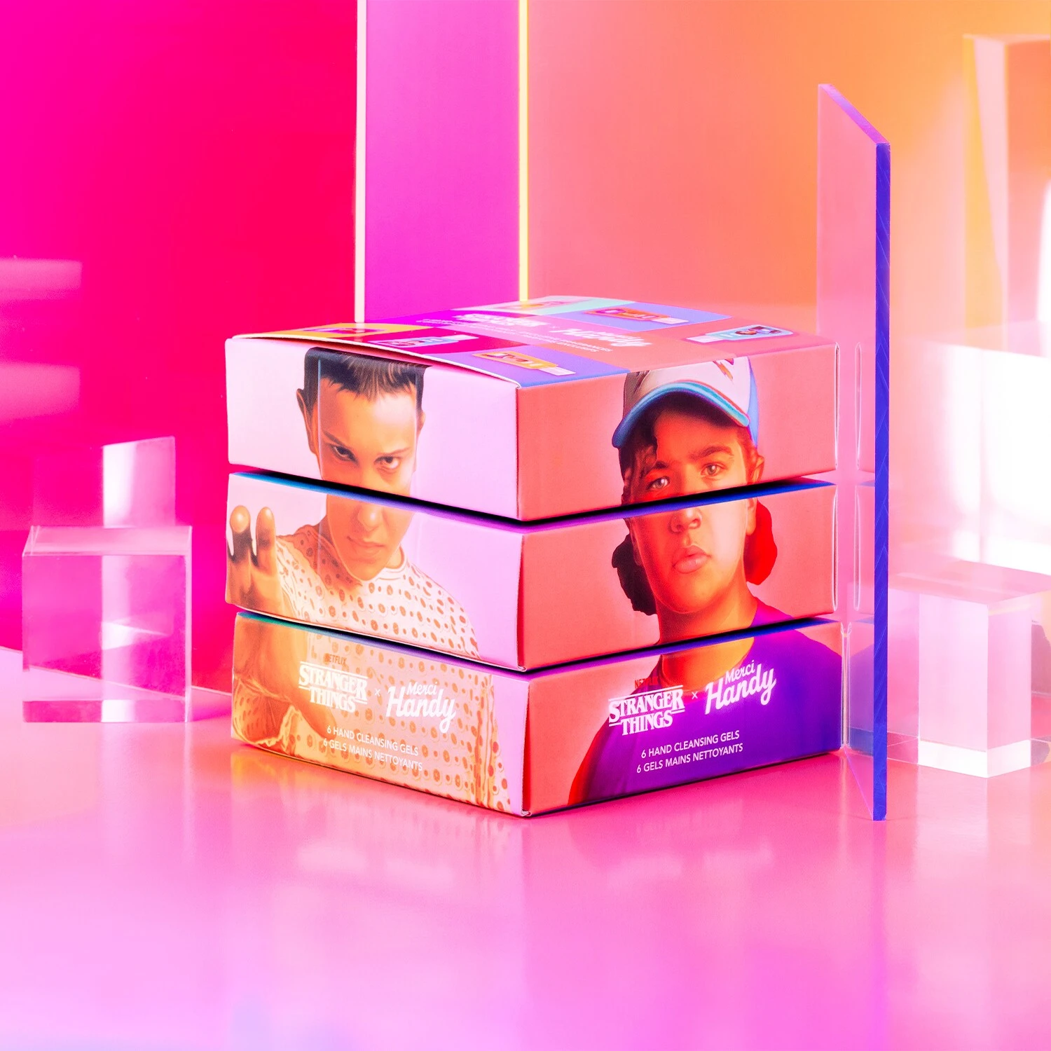 Merci Handy Stranger Things Kit Cube - Coffret Gels Mains Nettoyant 5 Merci Handy Stranger Things Kit Cube - Coffret Gels Mains Nettoyant – Image 3