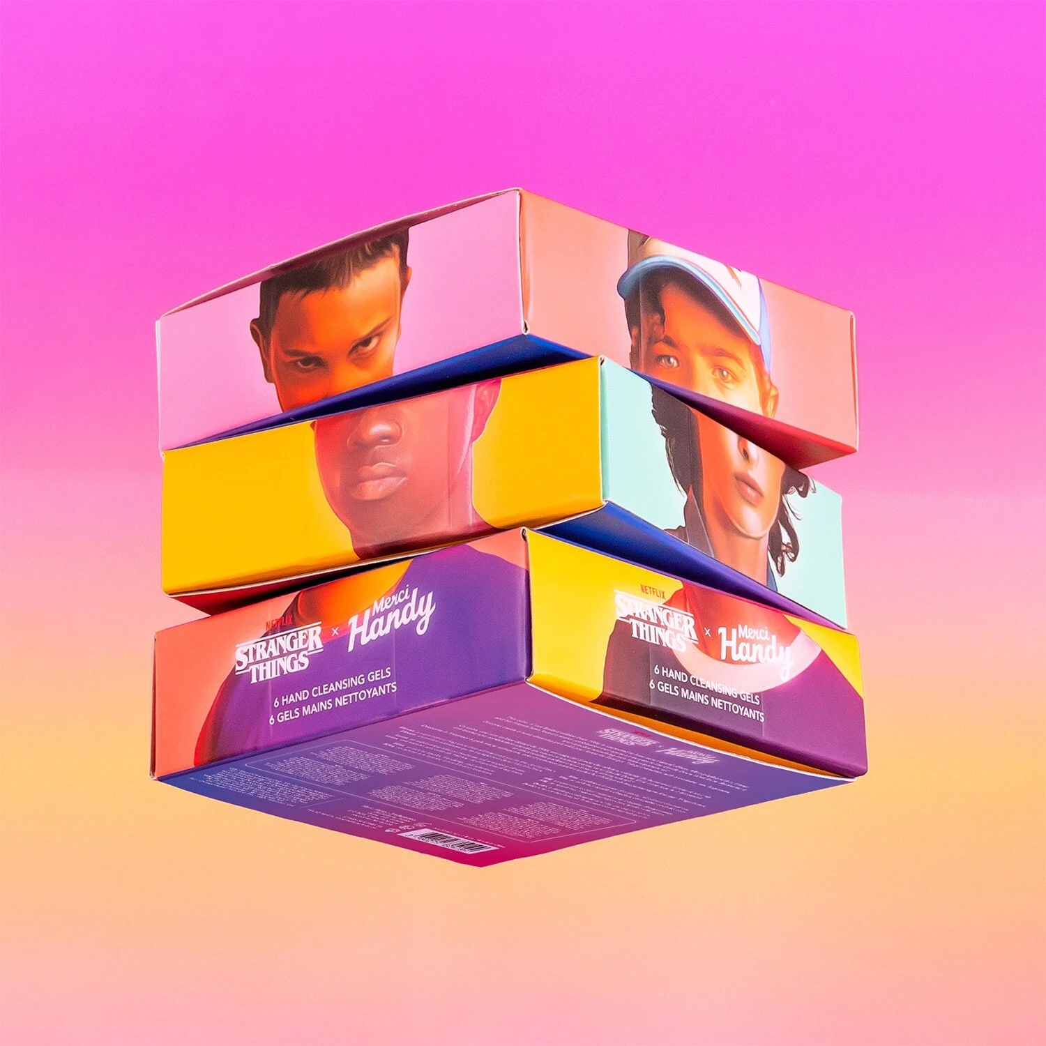 Merci Handy Stranger Things Kit Cube - Coffret Gels Mains Nettoyant 6 Merci Handy Stranger Things Kit Cube - Coffret Gels Mains Nettoyant – Image 4