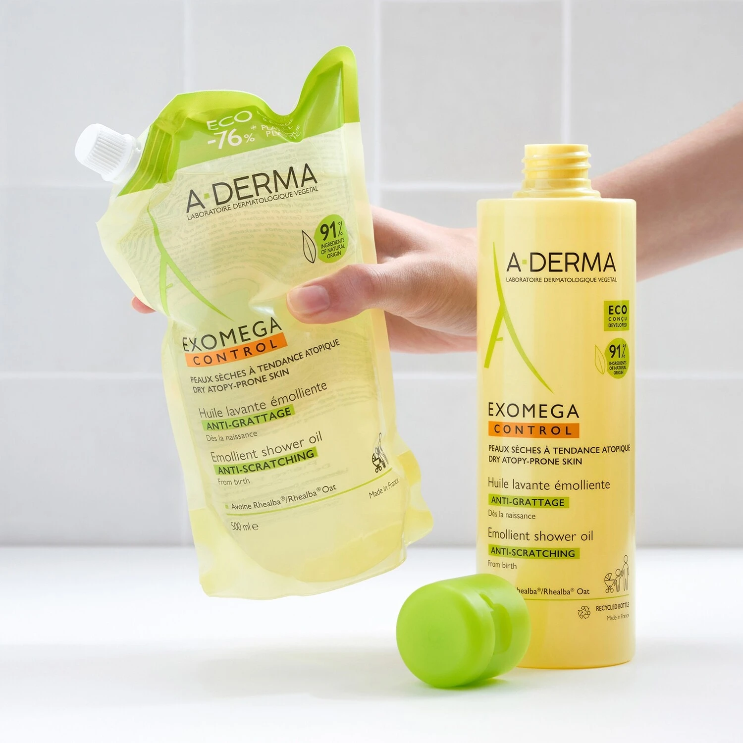 A Derma Exomega - Huile Lavante Emolliente Anti-Grattage Eco Recharge 5 A Derma Exomega - Huile Lavante Emolliente Anti-Grattage Eco Recharge – Image 3