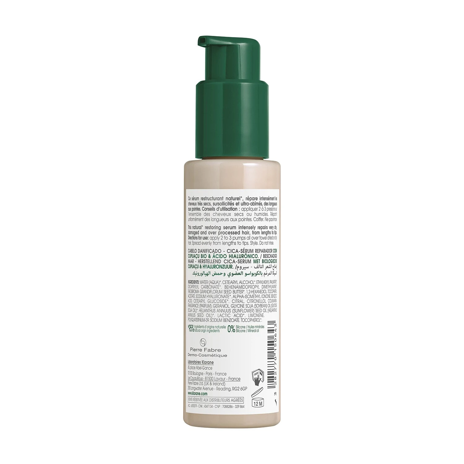 Klorane Capillaire - Cica-Sérum Réparateur Au Cupuaçu BIO & Acide Hyaluronique 4 Klorane Capillaire - Cica-Sérum Réparateur Au Cupuaçu BIO & Acide Hyaluronique – Image 2