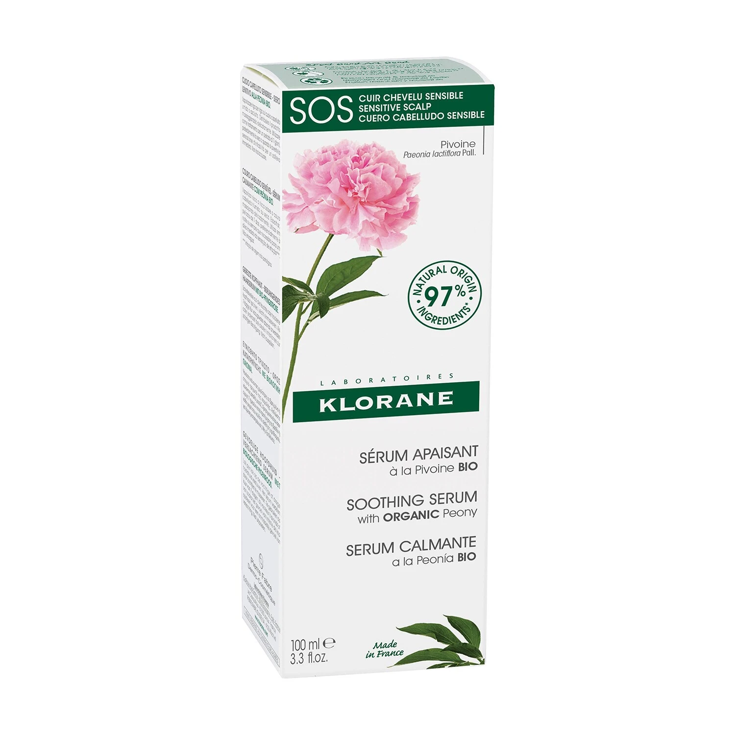 Klorane Capillaire - Sérum SOS Apaisant à La Pivoine BIO - Cuir Chevelu Sensible 4 Klorane Capillaire - Sérum SOS Apaisant à La Pivoine BIO - Cuir Chevelu Sensible – Image 2