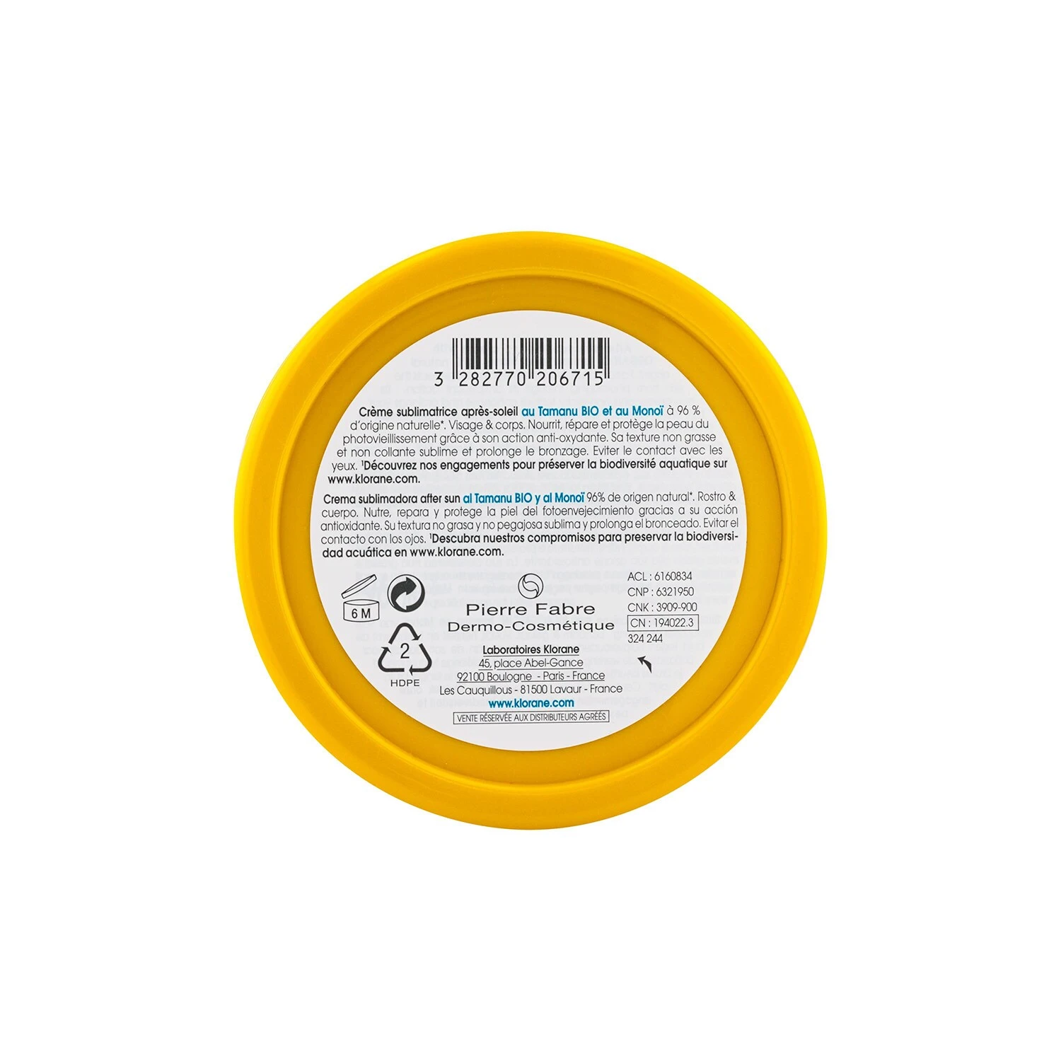 Klorane Solaire - Crème Sublimatrice Après-Soleil Au Tamanu BIO Et Monoï 4 Klorane Solaire - Crème Sublimatrice Après-Soleil Au Tamanu BIO Et Monoï – Image 2